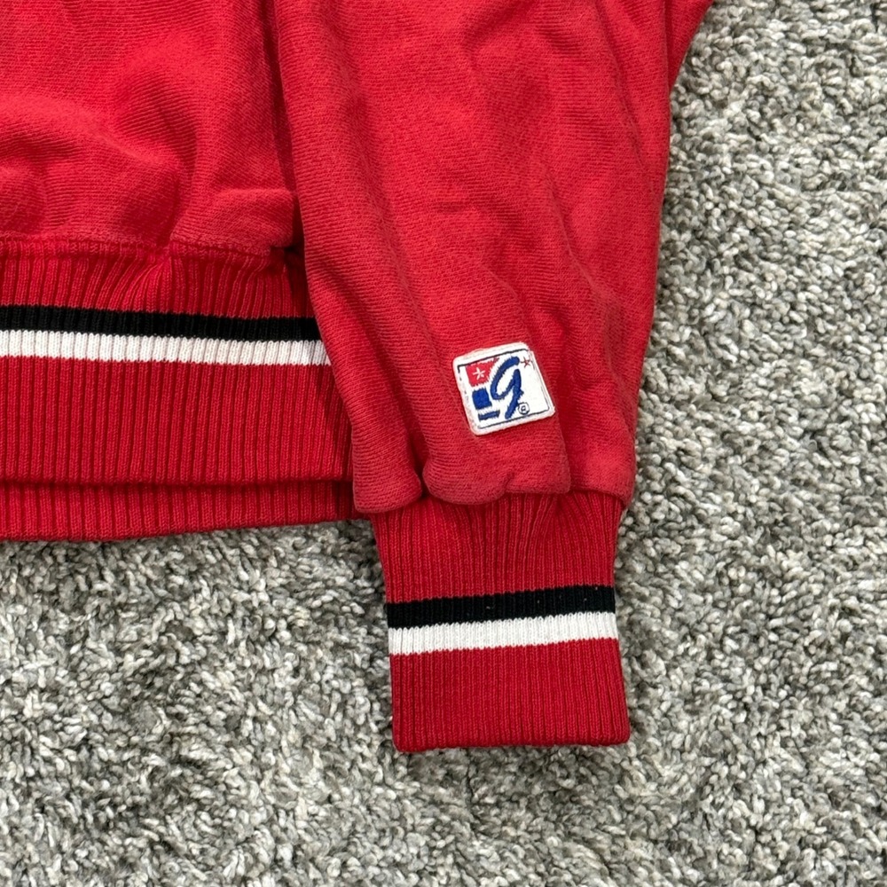 Vintage 90s Chicago Bulls Crewneck Sweatshirt Mens XL Red Embroidered NBA - Picture 3 of 7